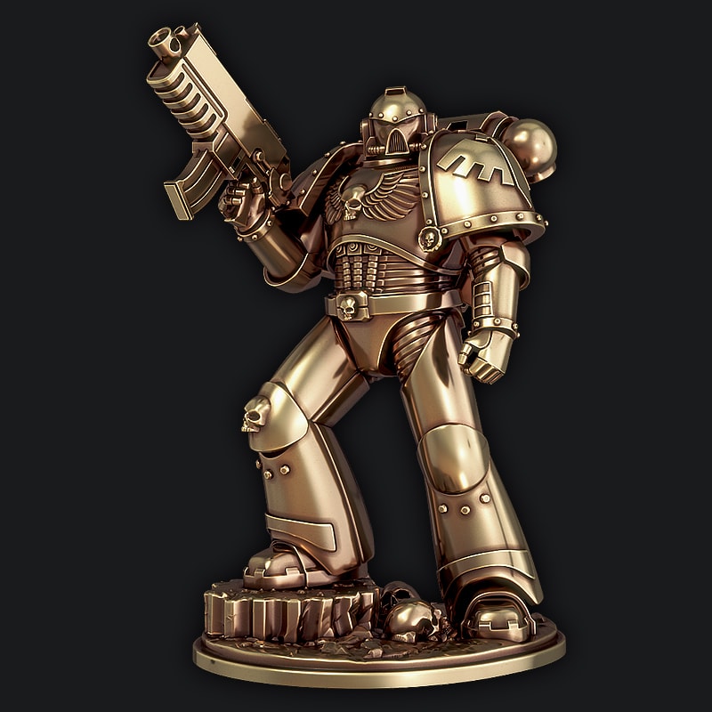 3D Model for 3D Printers - Warhammer 40,000 - Space Marine.